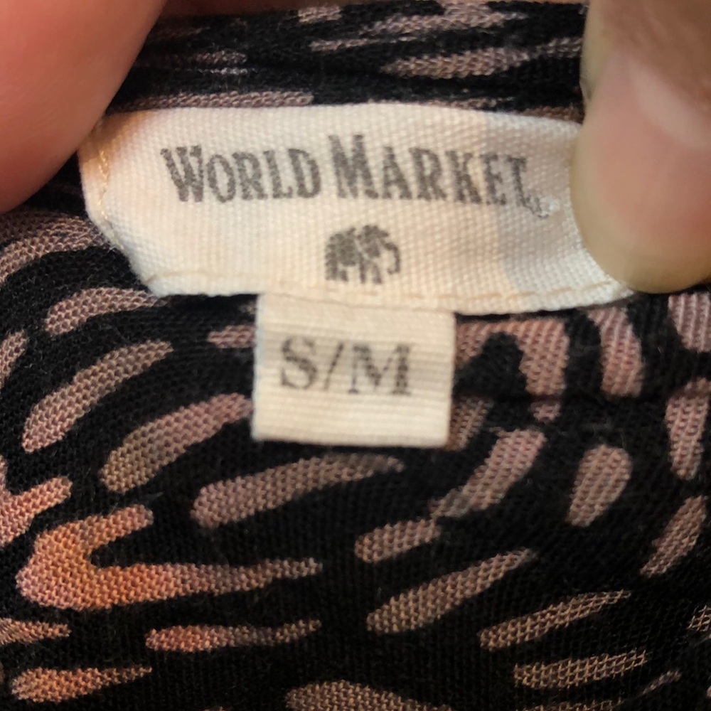 Cost Plus World Market Black and Gold V-Neck Jumpsuit - Picture 4 of 8